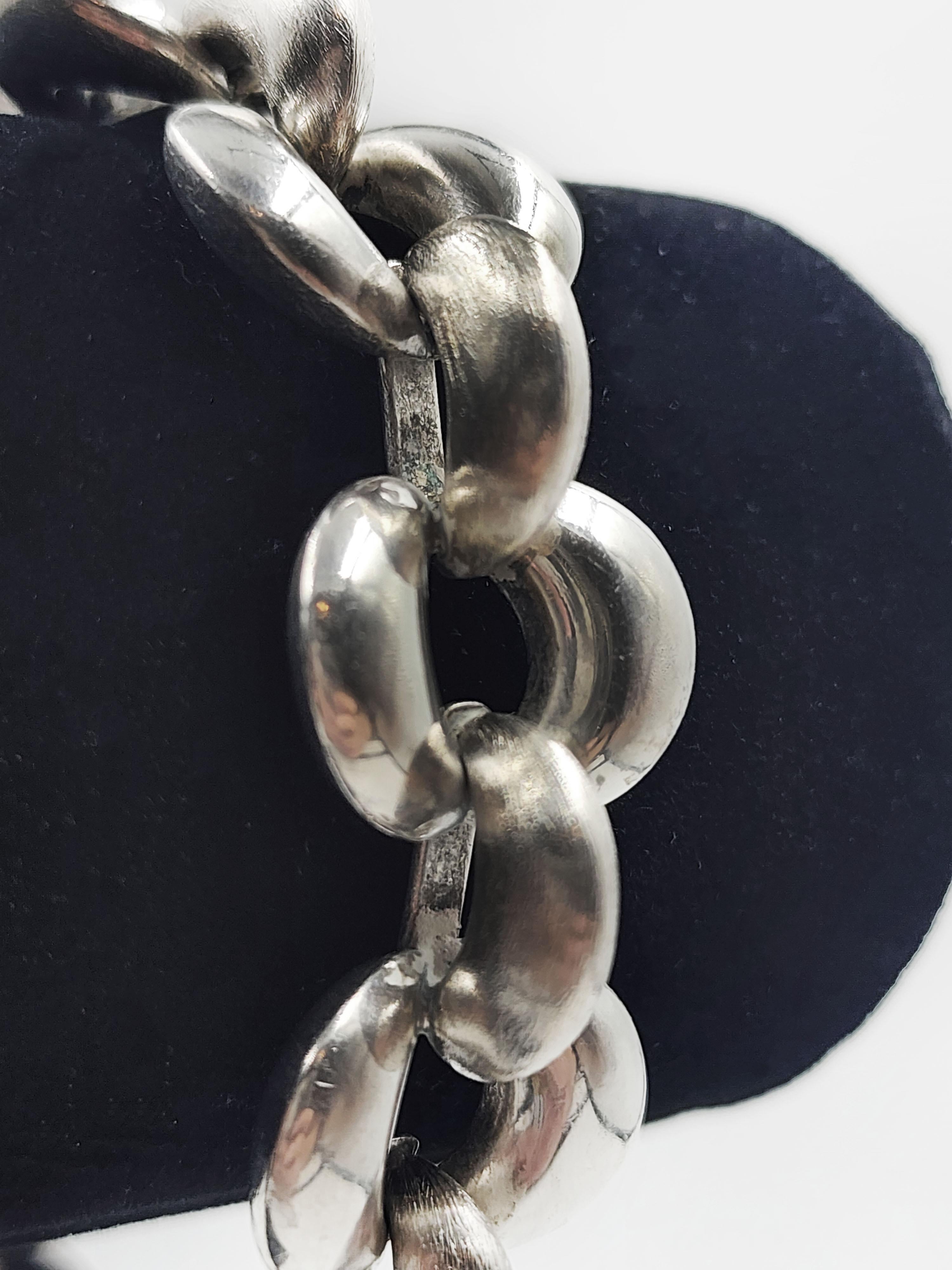Belgiorno style sterling silver bracelet In Good Condition For Sale In Autonomous City Buenos Aires, CABA