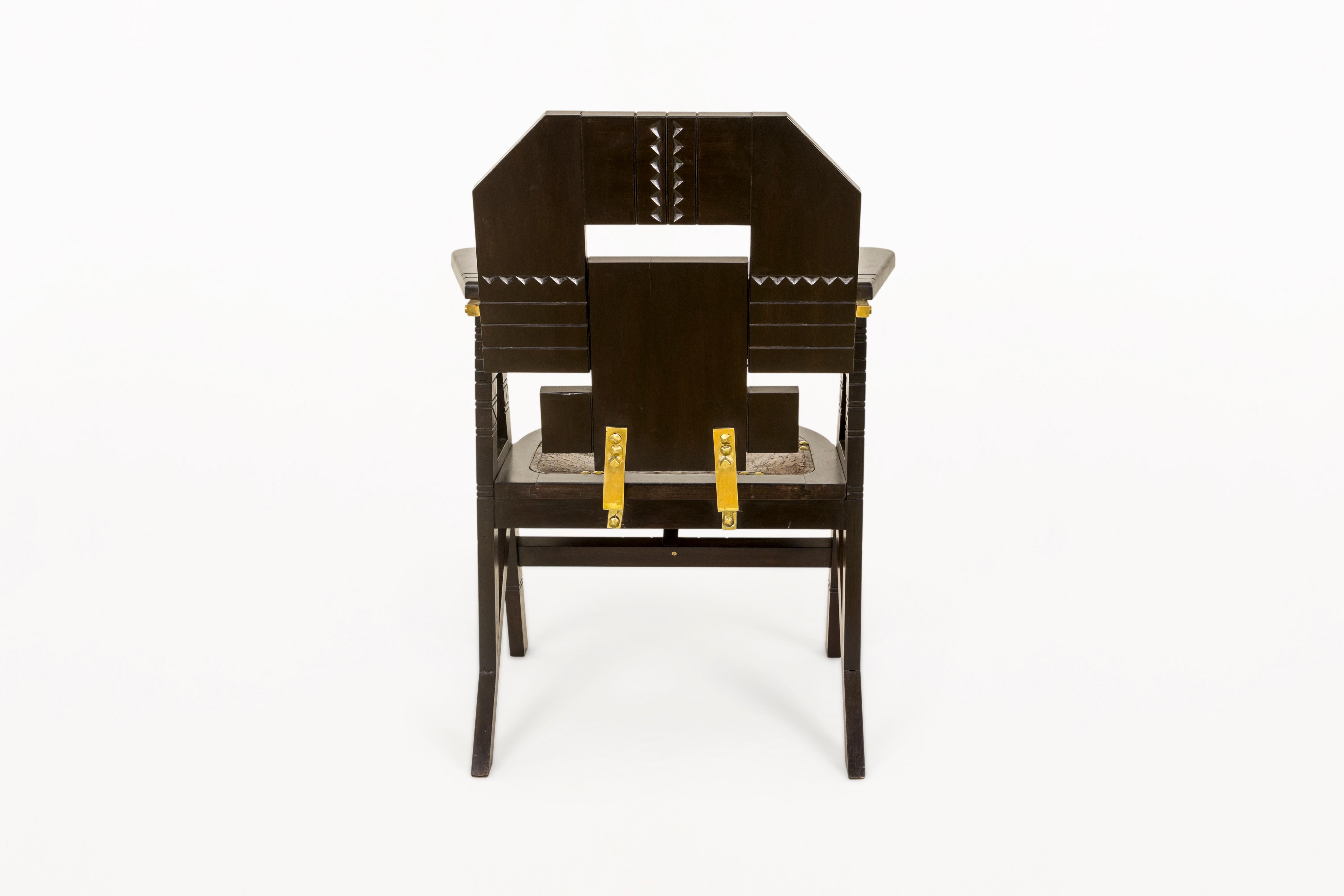 Belgian Belgium ART DECO Armchair, Circa 1920 Belgium For Sale