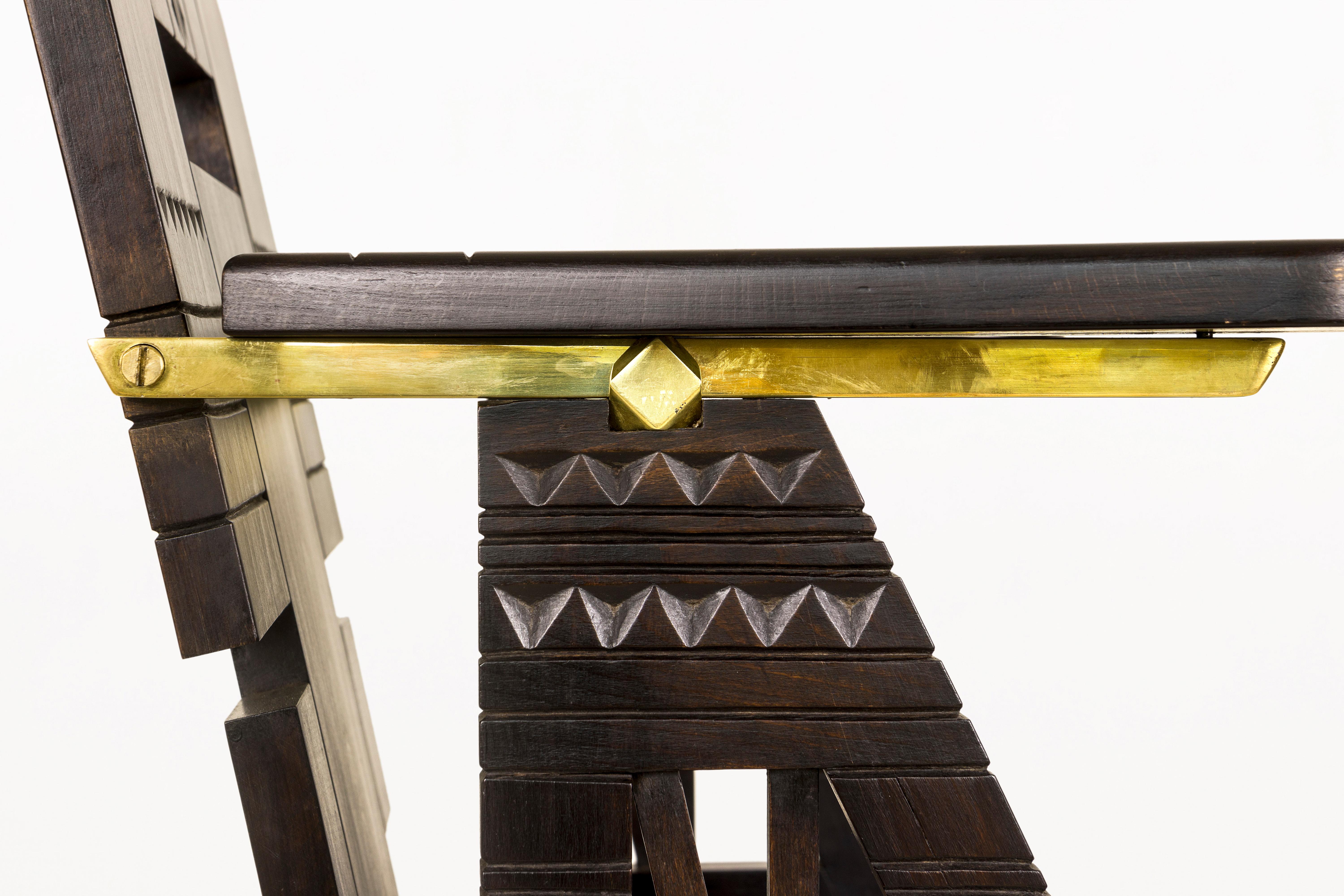 Brass Belgium ART DECO Armchair, Circa 1920 Belgium For Sale