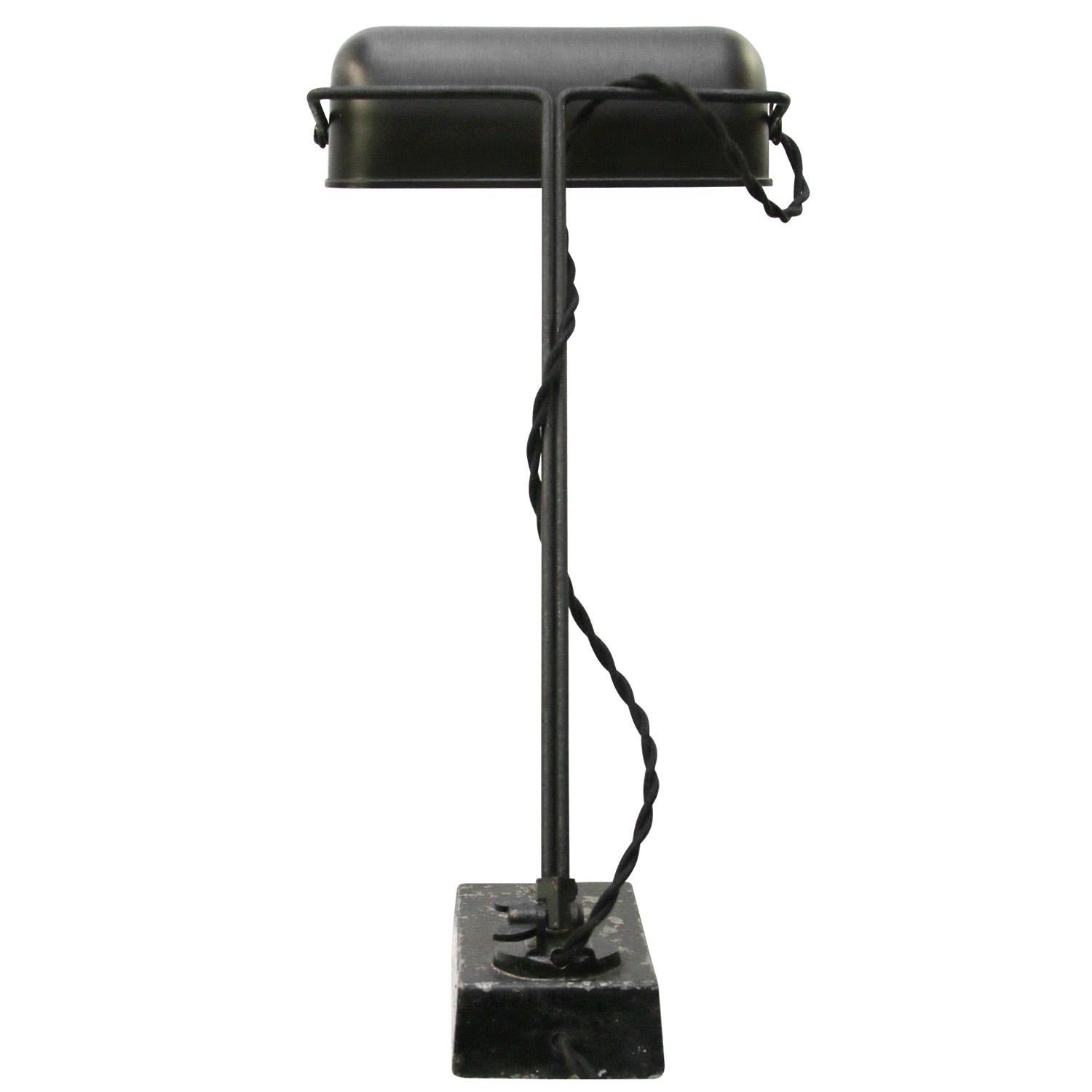 20th Century Belgium Black Bakelite Vintage Industrial Table Desk Light by Erpe