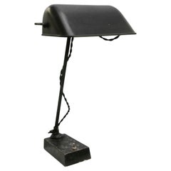 Belgium Black Bakelite Vintage Industrial Table Desk Light by Erpe