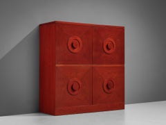 Belgische brutalistische Anrichte aus rot gebeizter Eiche, Belgien