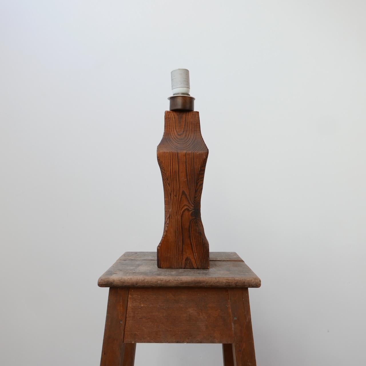 Belgium Brutalist Wooden Table Lamp 6