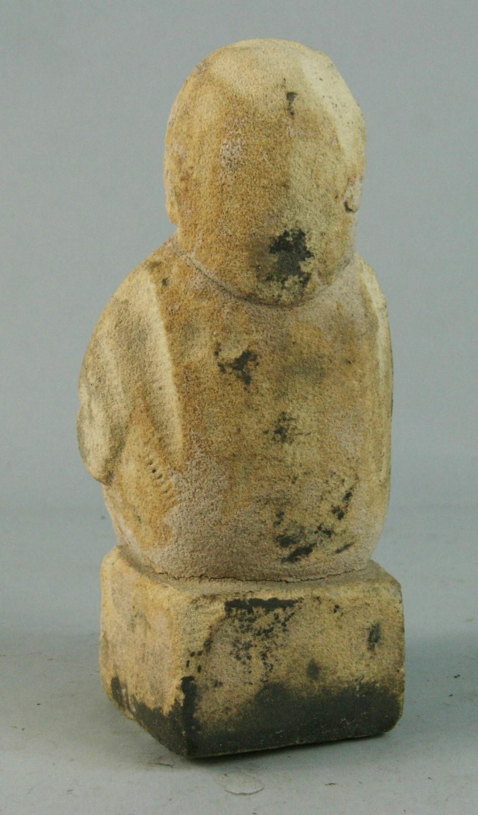 Belgium Hand Carved Limestone Female Seated Garden  Sculpture 4