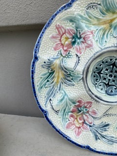 Belgium Majolica Oyster Plate Wasmuel Circa 1890