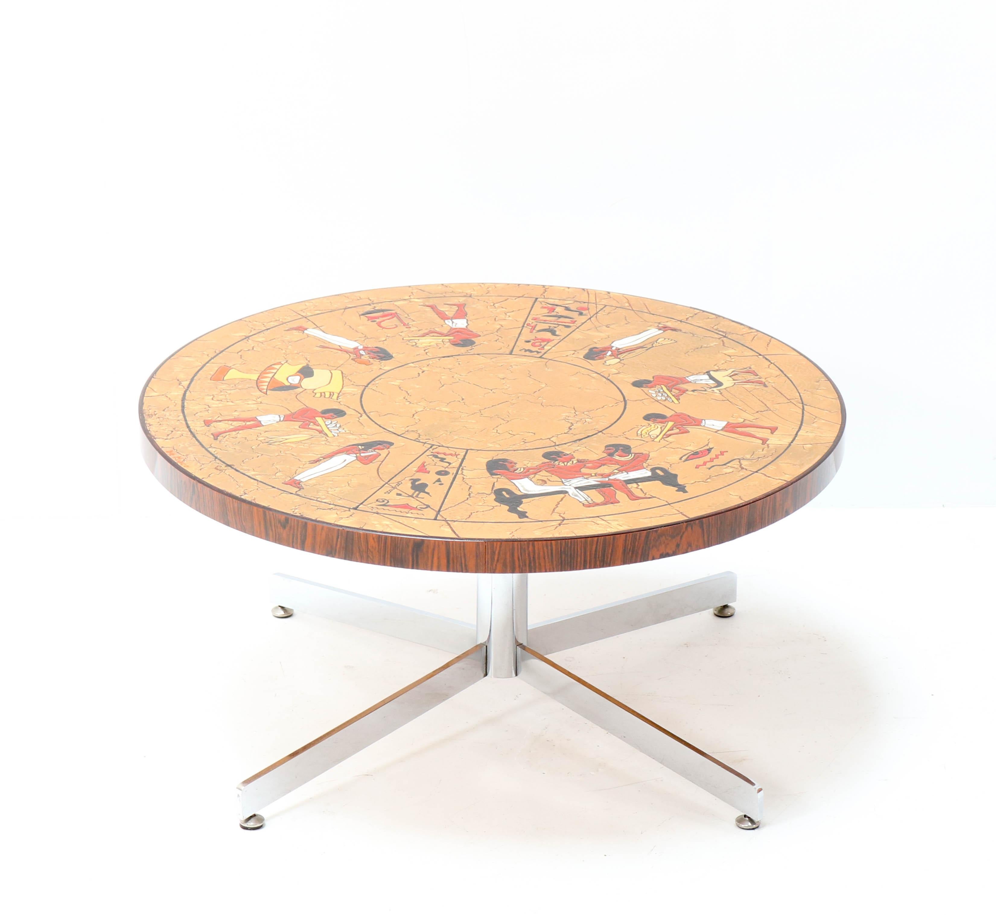 Belgium Mid-Century Modern Coffee Table with Tiles by Denisco, 1970s In Good Condition For Sale In Amsterdam, NL