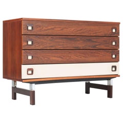 Belgium Mid-Century Modern Rosewood Commode or Chests of Drawers, 1960s