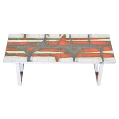 Belgian Mid-Century Modern tile Coffee Table by Denisco