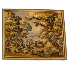 Belgium Verdure Tapestry Wall Hanging Needlepoint Aubusson