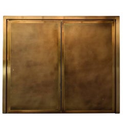 Belgo Chrome, Brass and Bronze Hollywood Regency Cabinet