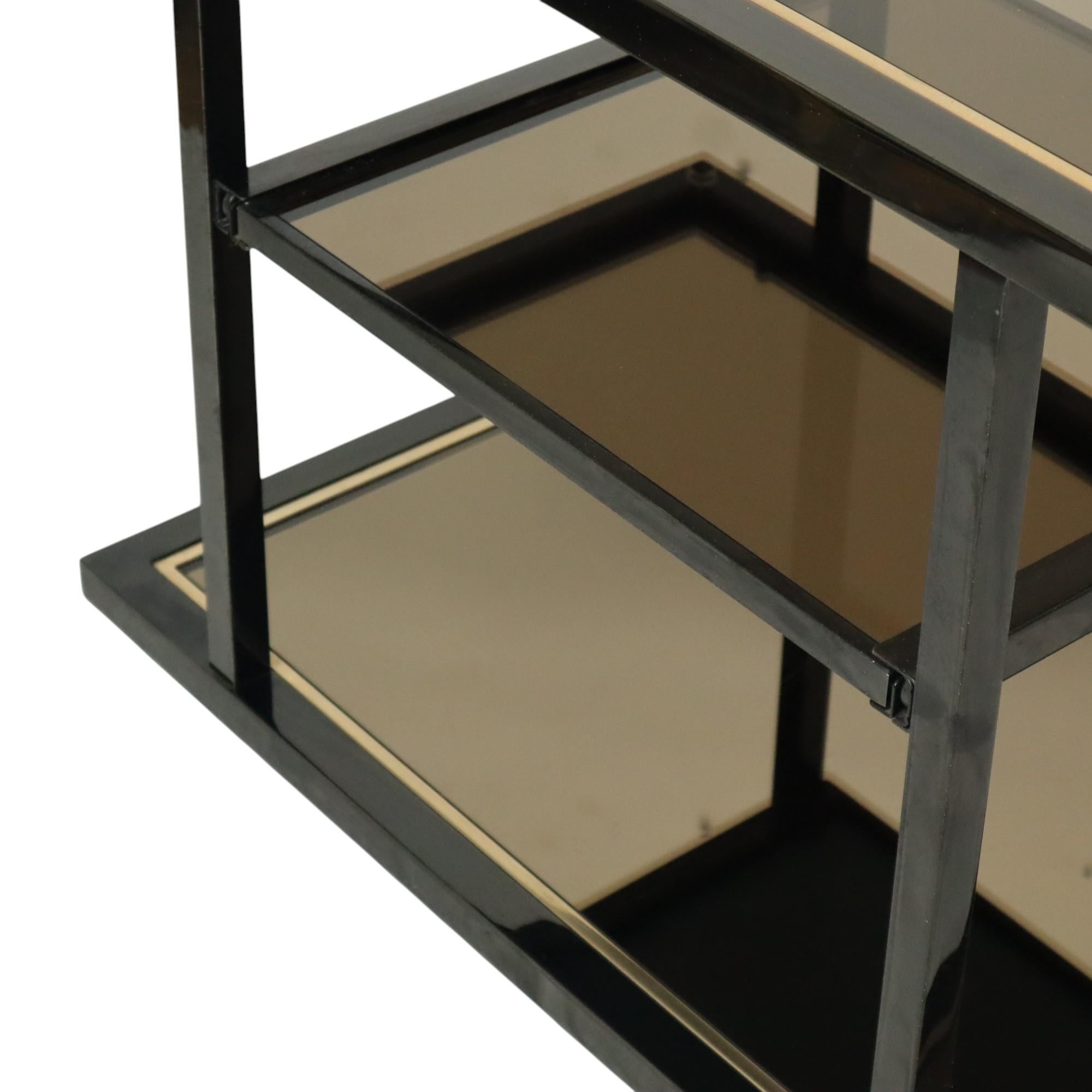 Chariot de bar Belgo Chrom de Roger Van Hevel Design en or 23 carats en vente 2