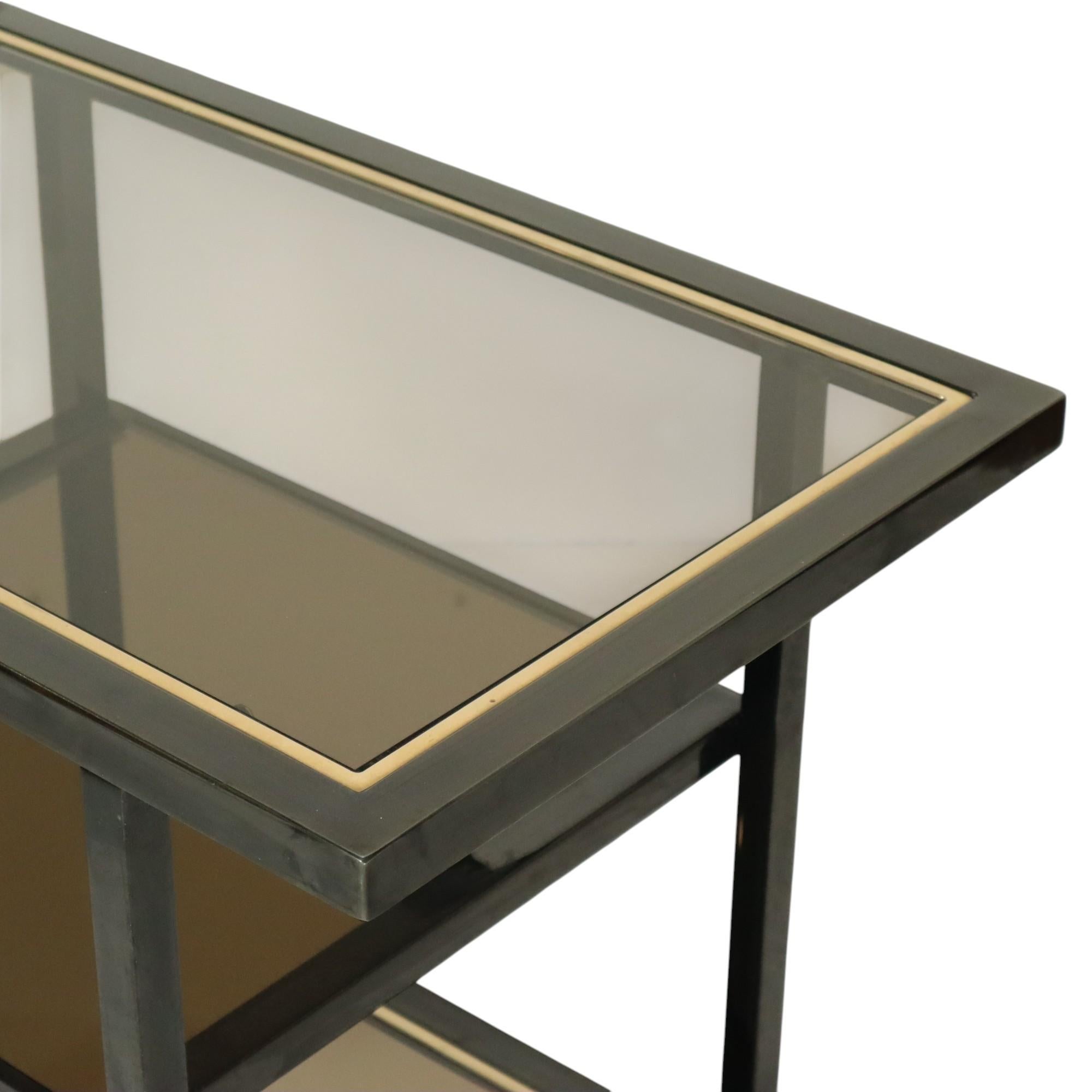 Chariot de bar Belgo Chrom de Roger Van Hevel Design en or 23 carats en vente 4