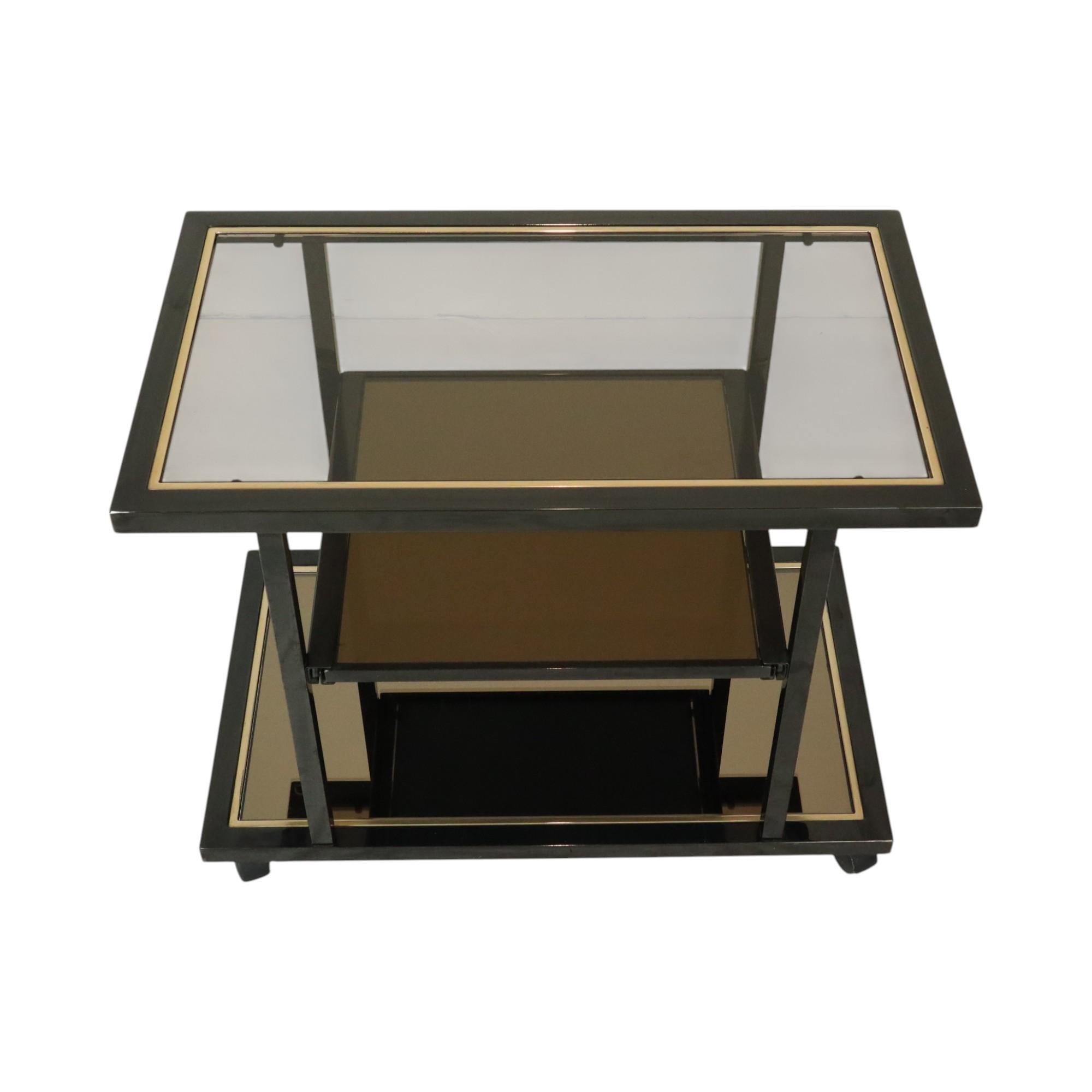 Chariot de bar Belgo Chrom de Roger Van Hevel Design en or 23 carats en vente 7