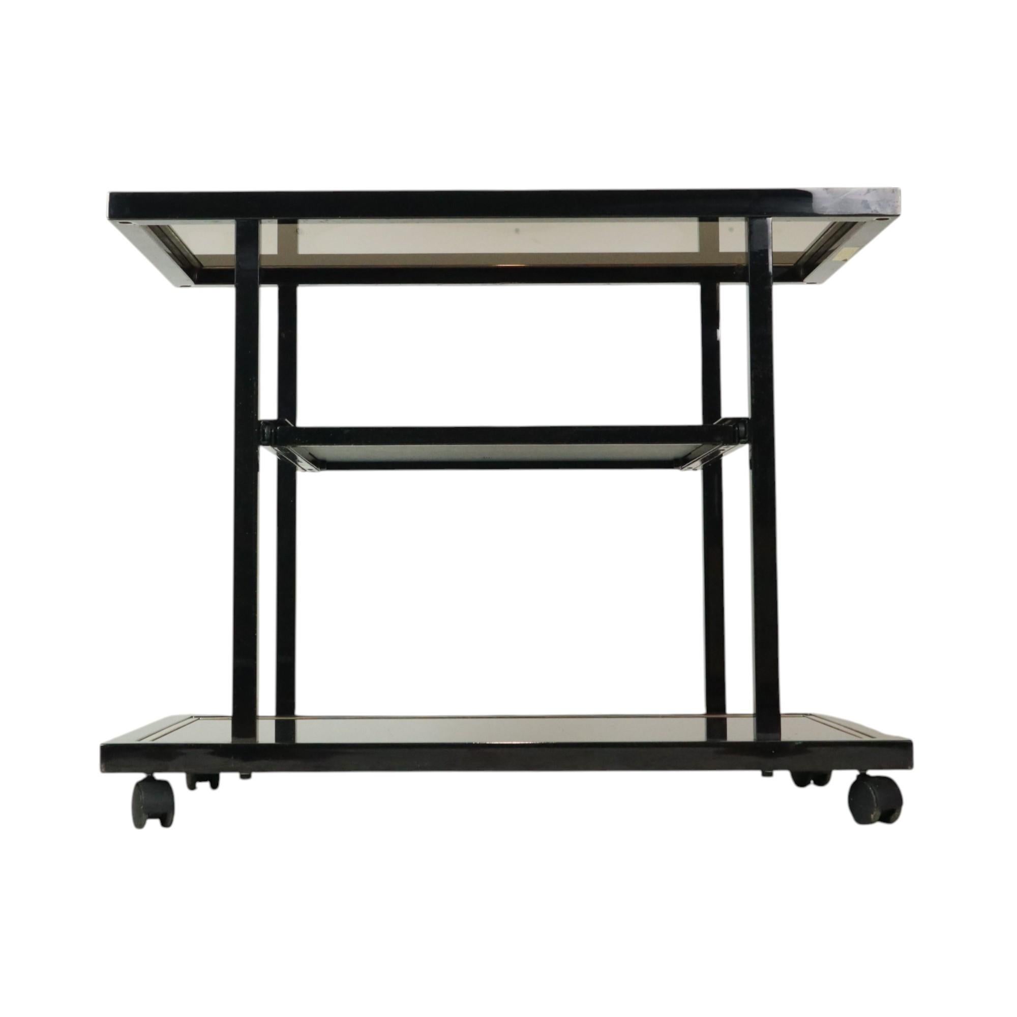Chariot de bar Belgo Chrom de Roger Van Hevel Design en or 23 carats en vente 8