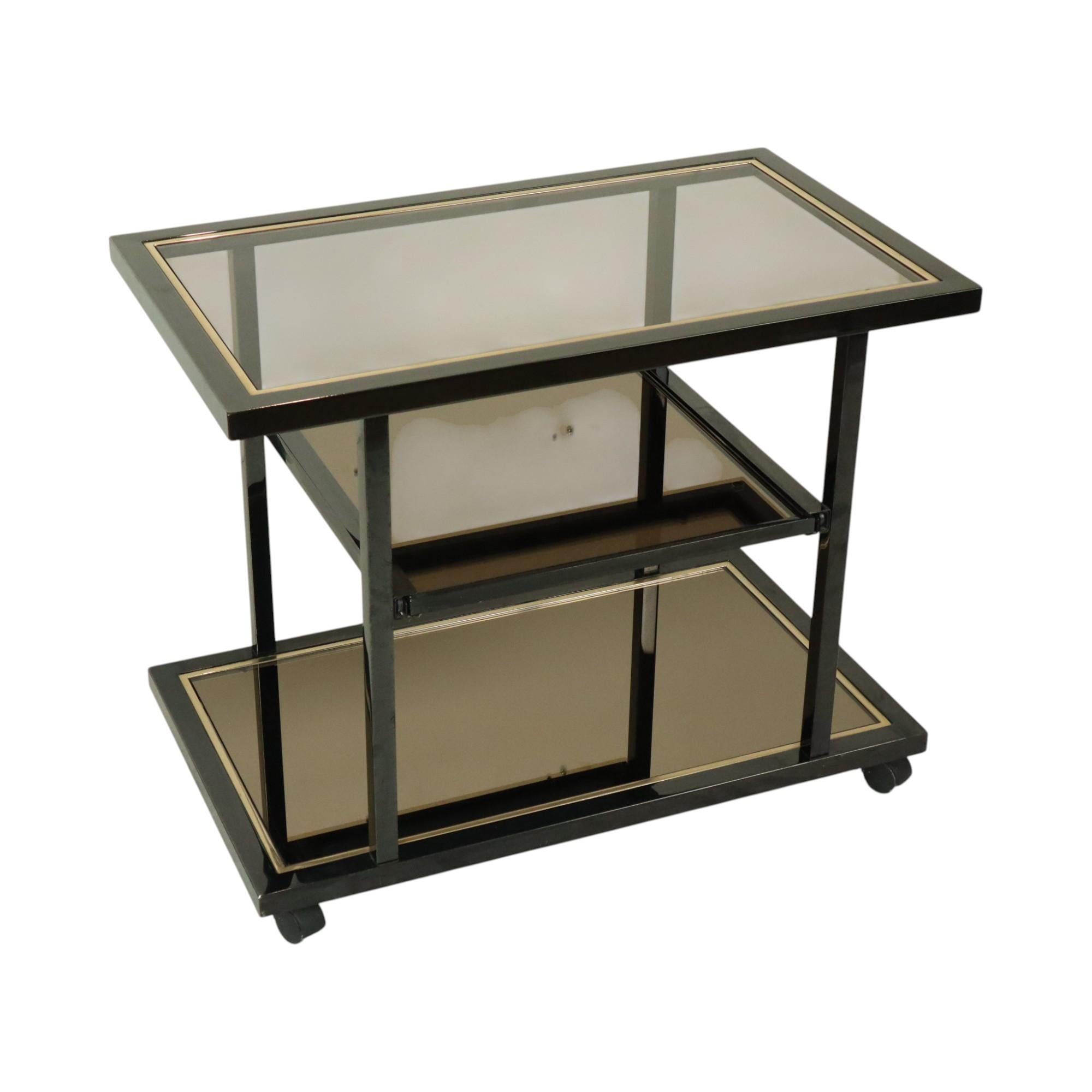 Chariot de bar Belgo Chrom de Roger Van Hevel Design en or 23 carats en vente 9