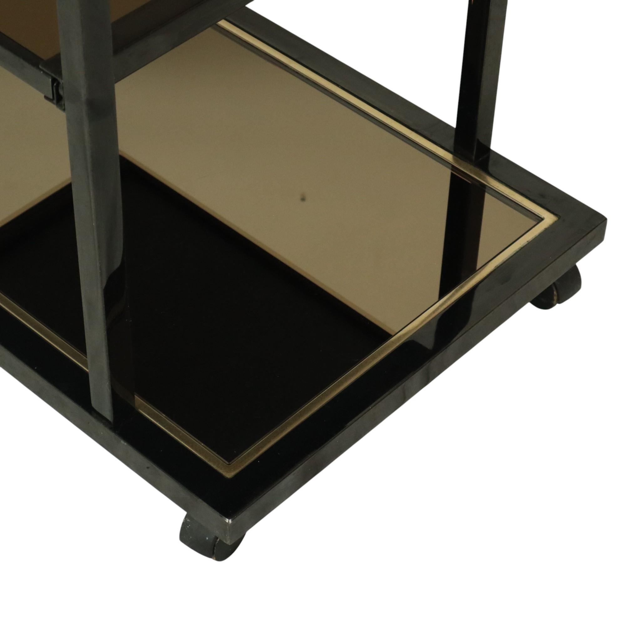 Chariot de bar Belgo Chrom de Roger Van Hevel Design en or 23 carats en vente 1