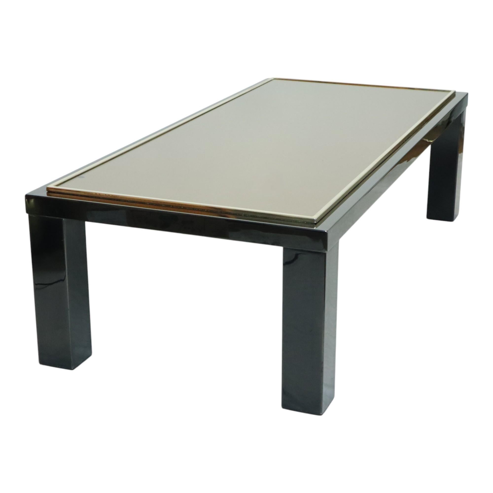 Hollywood Regency Belgo Chrom by Roger van Hevel Design Coffee Table 23kt Gold 130cm For Sale