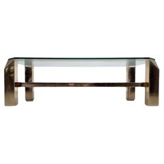 Belgo Chrom Coffee Table 23 Karat Gold Plated, 1970s