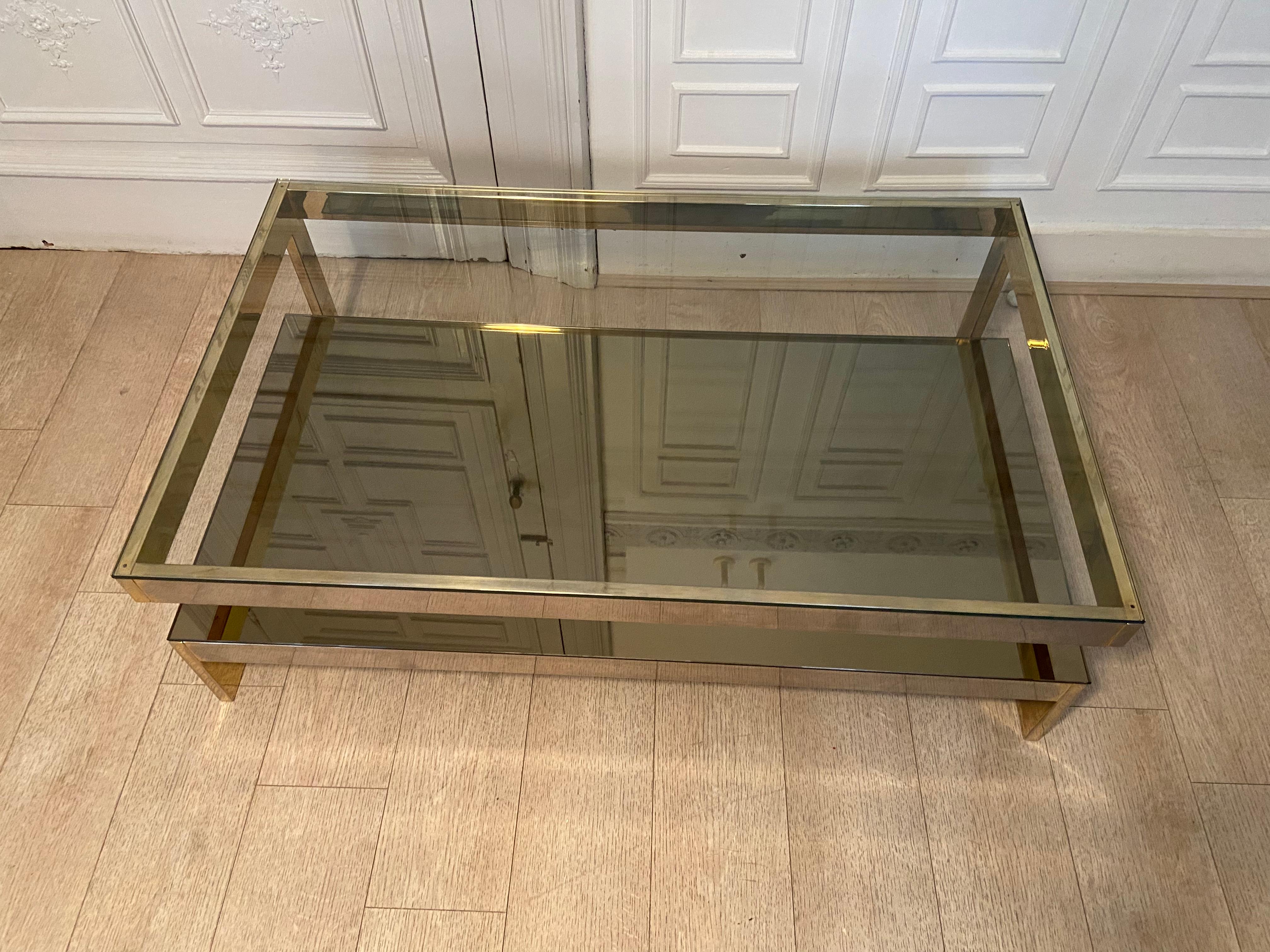 Belgo chrom coffee table In Good Condition In Brussels , BE