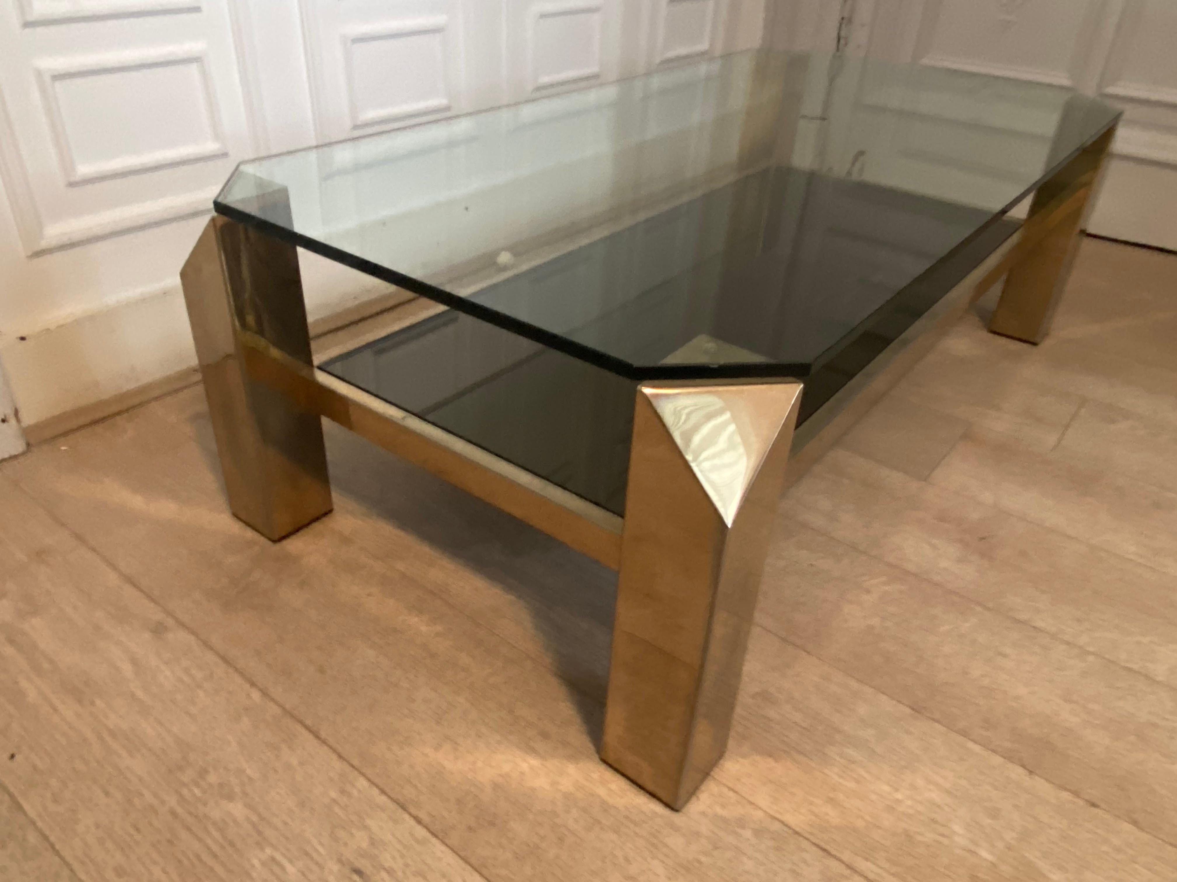 Belgo Chrom Coffee Table Gilded with 23K Fine Gold 3