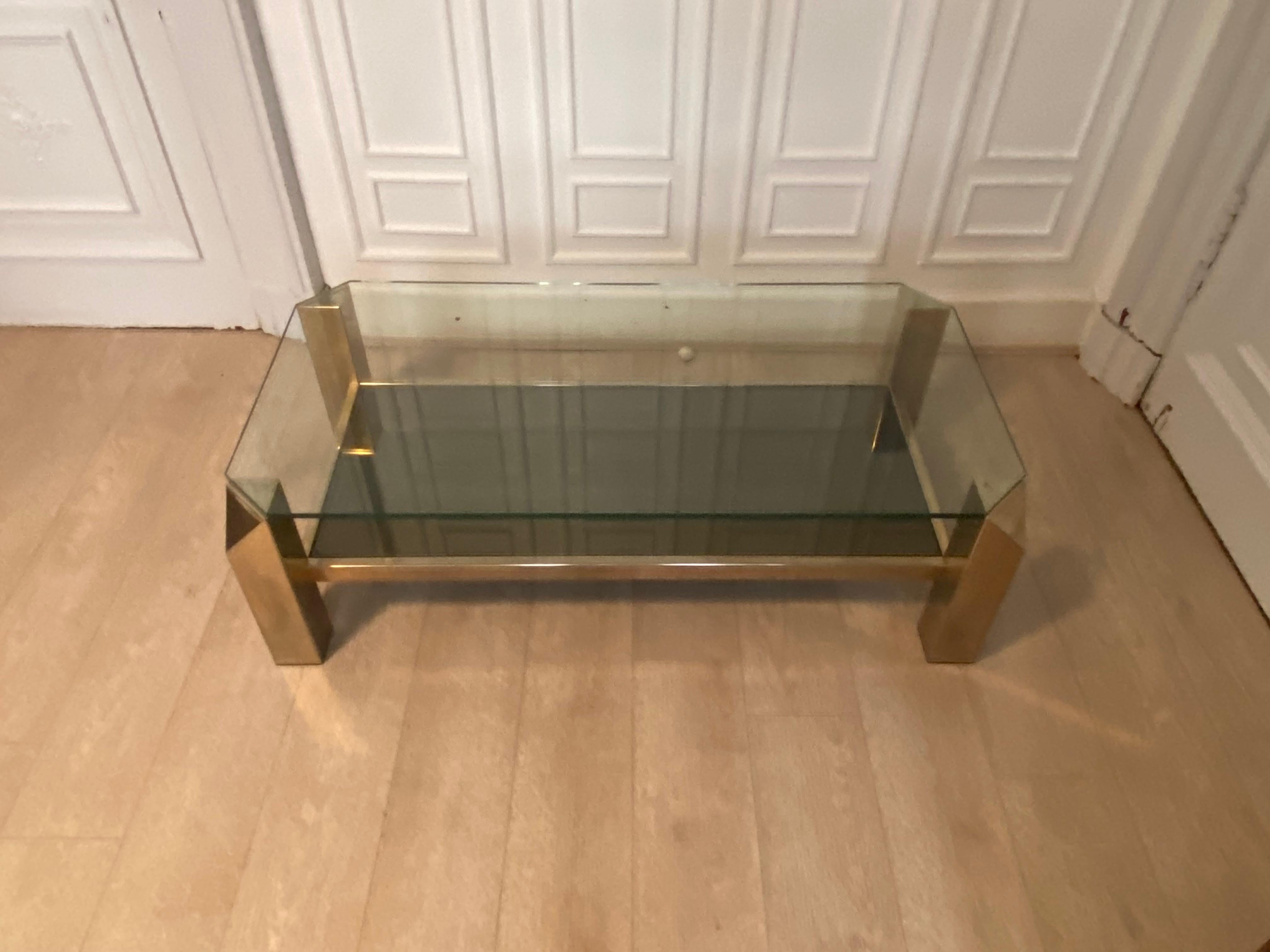 Belgo Chrom Coffee Table Gilded with 23K Fine Gold 1