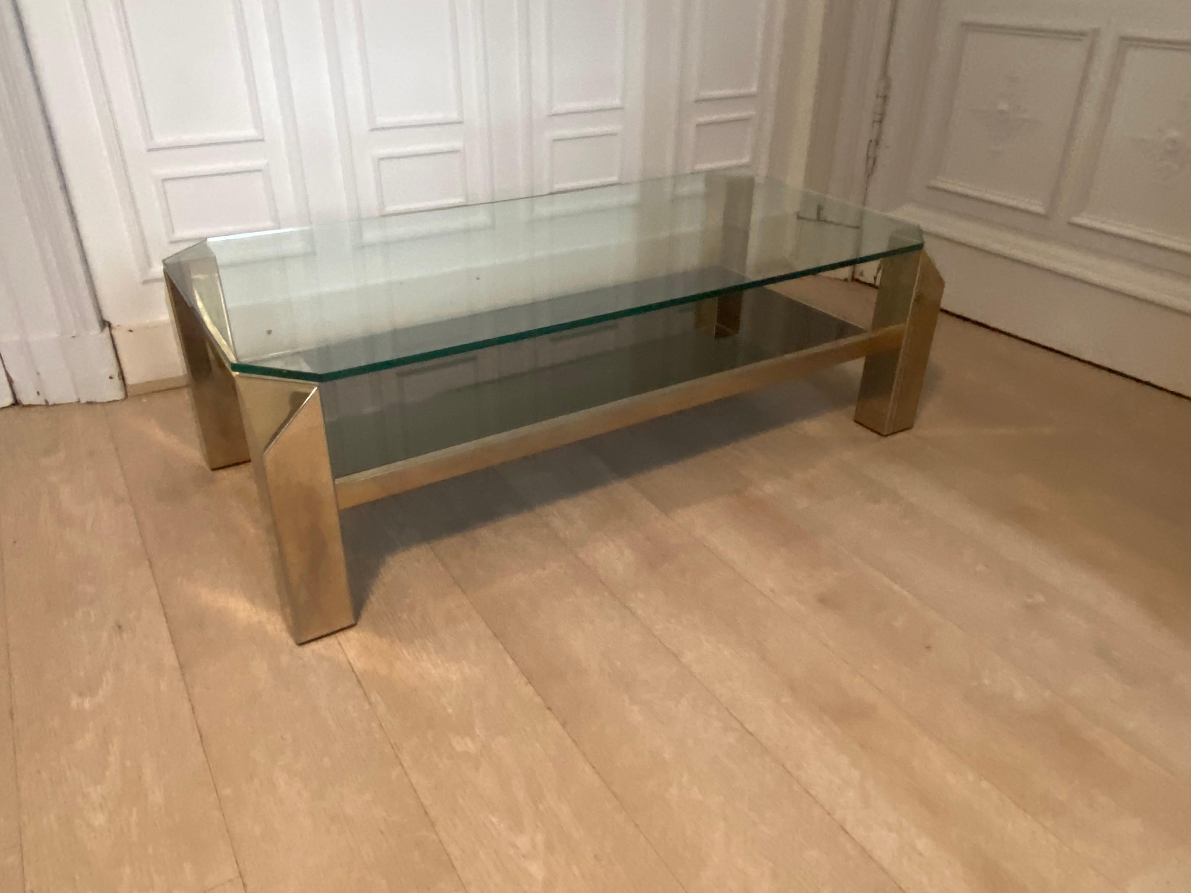 Belgo Chrom Coffee Table Gilded with 23K Fine Gold 2