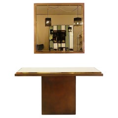 Belgo Chrom Console and Mirror - Belgium 1970s