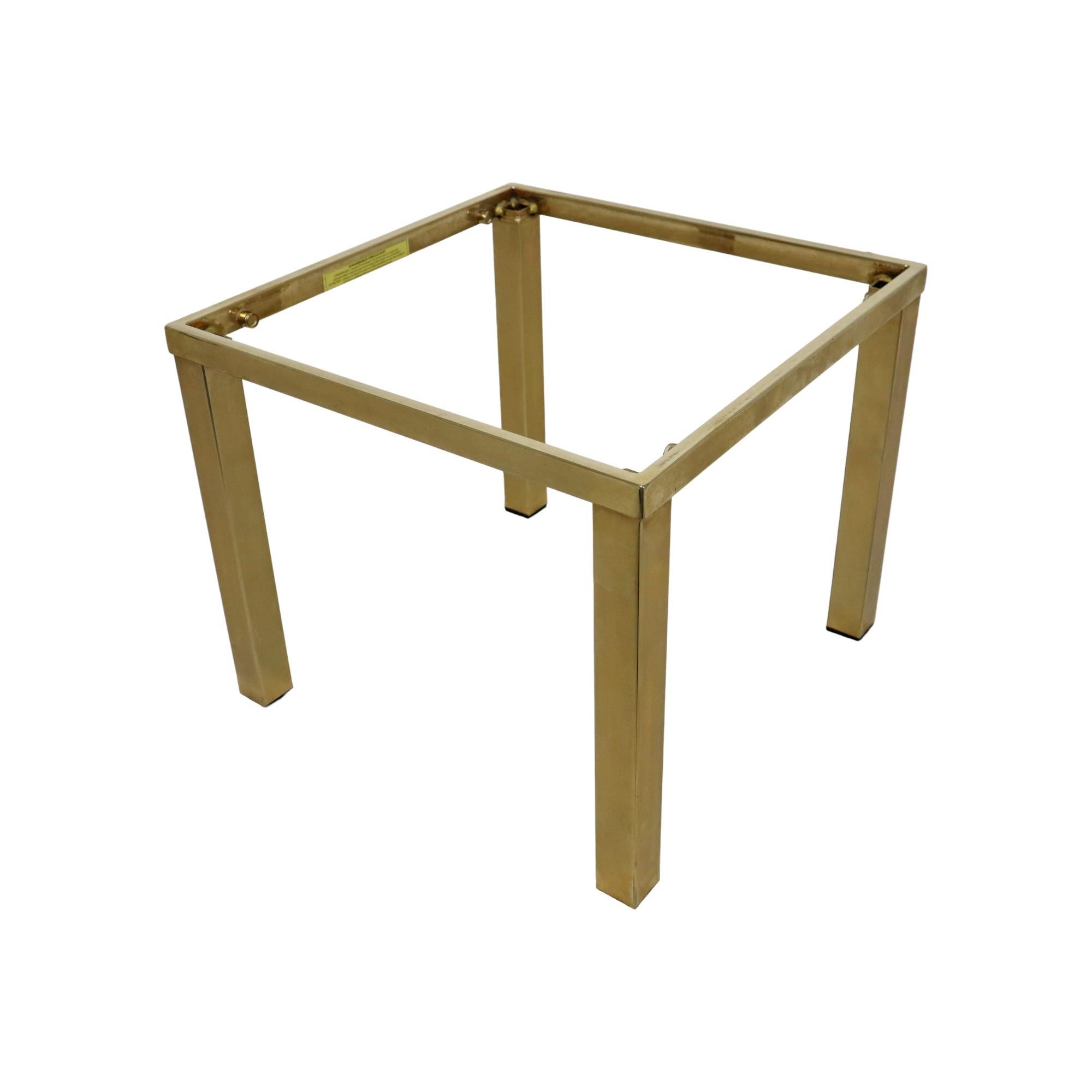 Table d'appoint Belgo Chrom Dewulf Table Plant Table en verre fumé doré 23 carats en vente 4