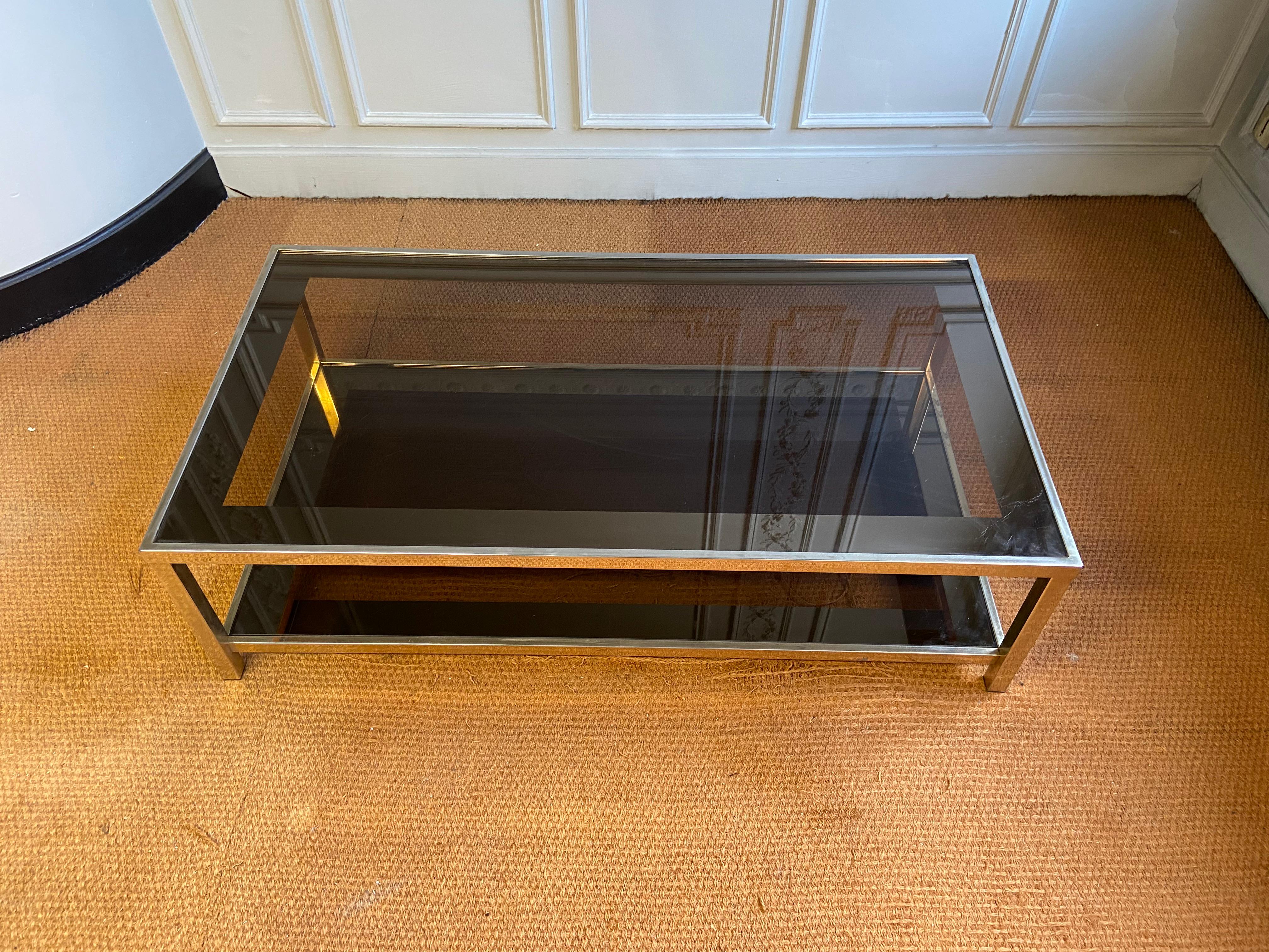 Belgo Chrome Coffee Table Gilded with 23k Fine Gold 2