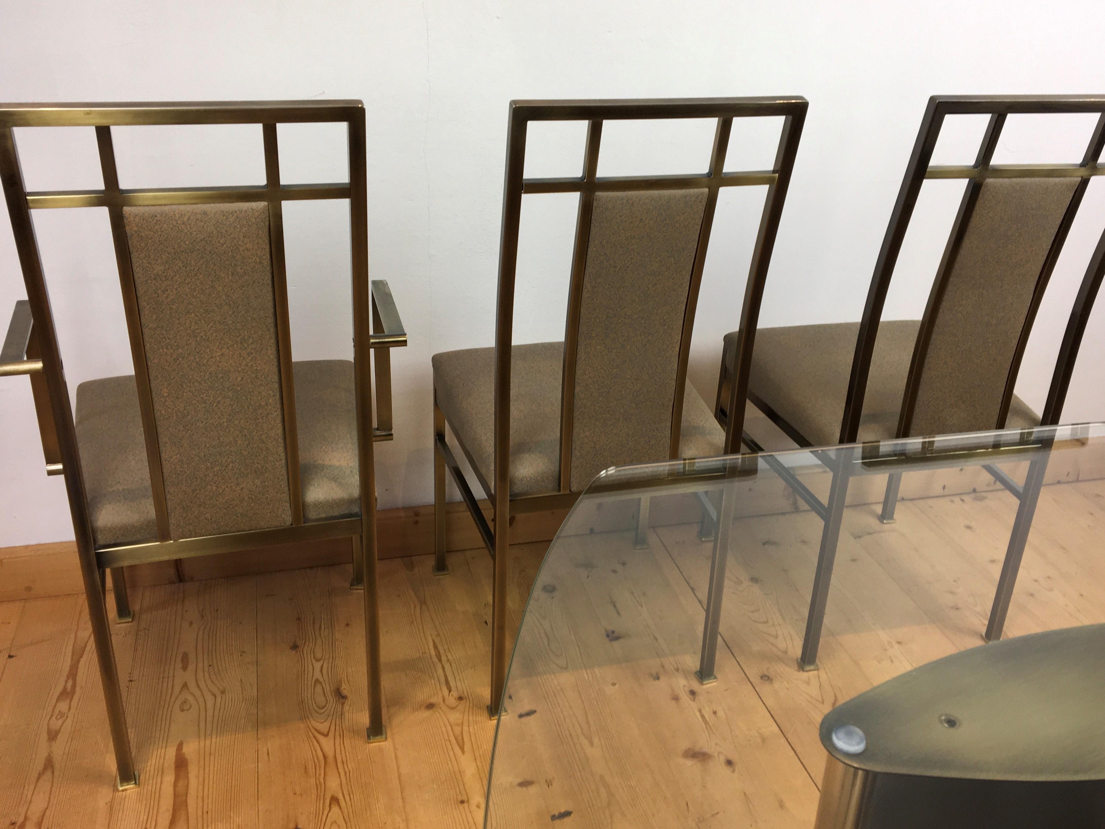 Belgo Chrome Esszimmer-Set, Glastisch mit 6 Stühlen  im Angebot 5