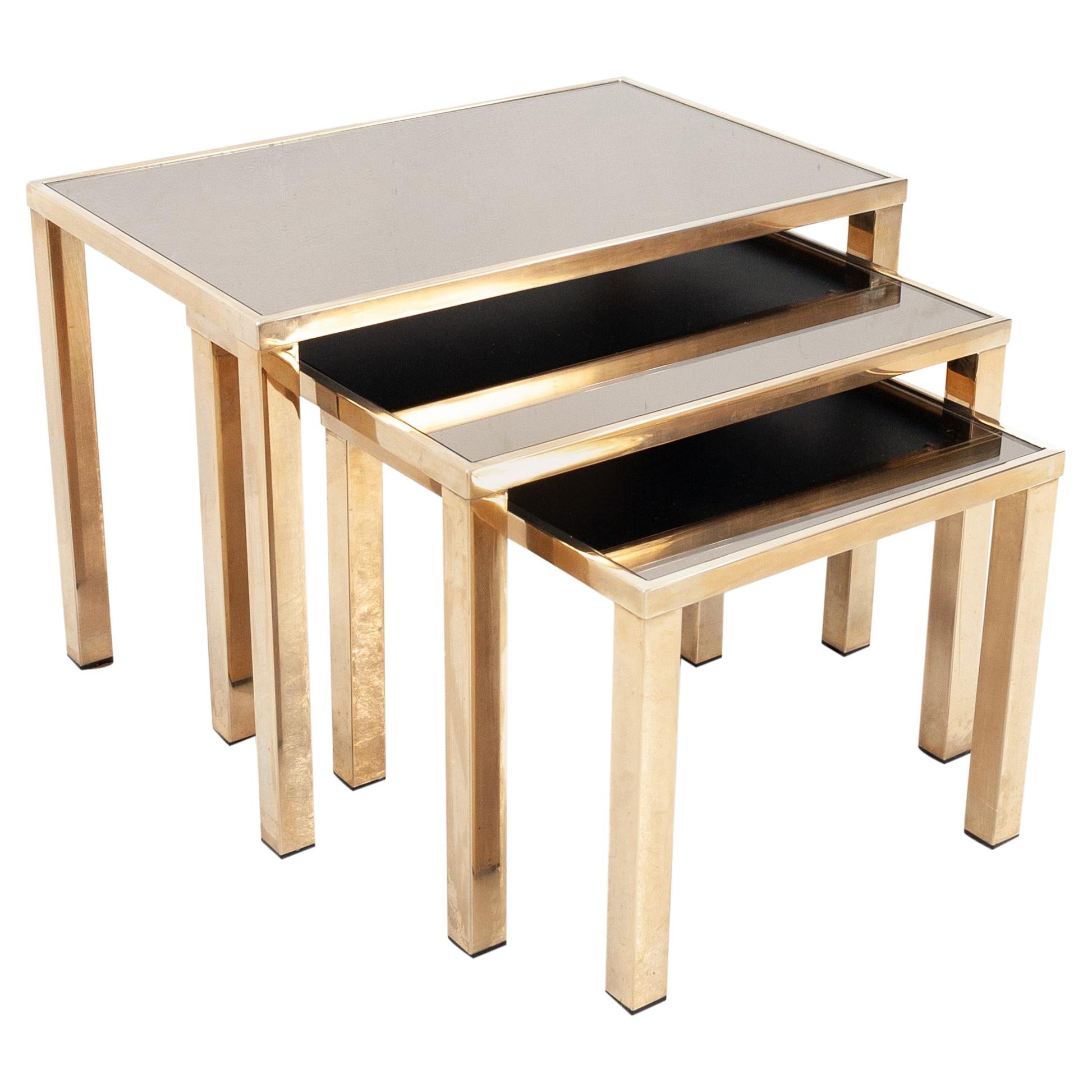 Belgo Chrome Gold Plated Nesting Tables