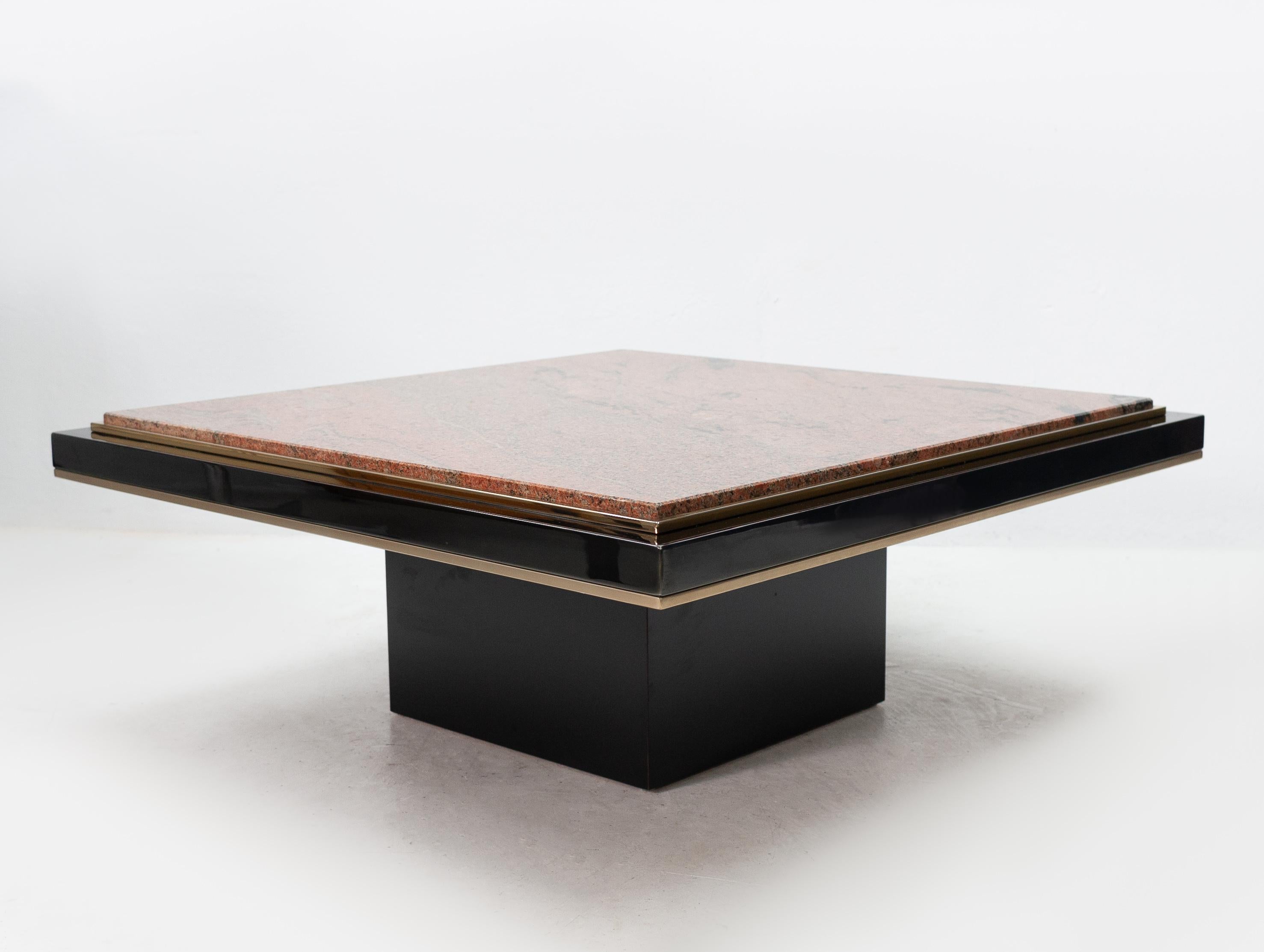 Belgo Chrome Marble Coffee Table, 1970s In Good Condition In Den Haag, NL