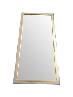 Belgo Chrome Mirror with Brass and Chrome Frame