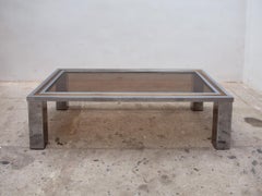 Belgo Chrome Rectangular Coffee Table, 1980, Belgium