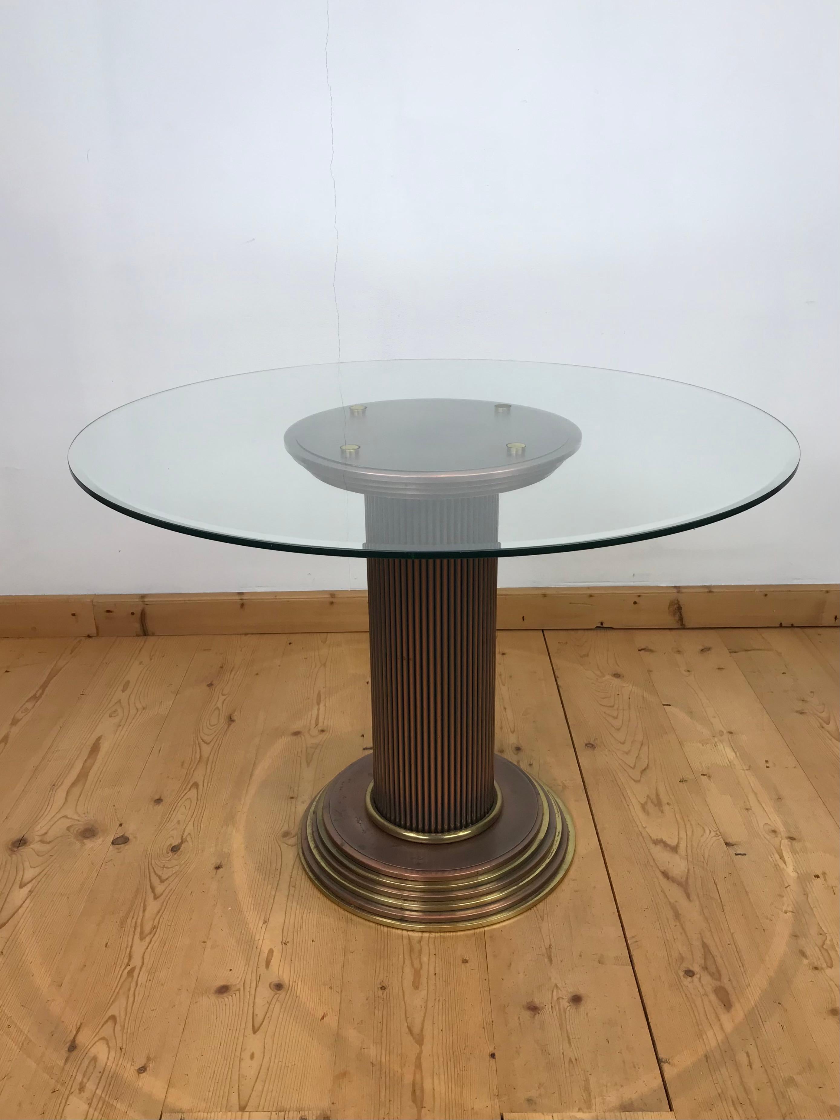 Beveled Belgo Chrome Table with 2 Chairs with Roses, 1980s For Sale