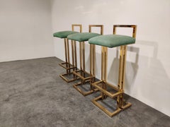 Belgochrom Chrome Bar Stools, Set of 3, 1970s