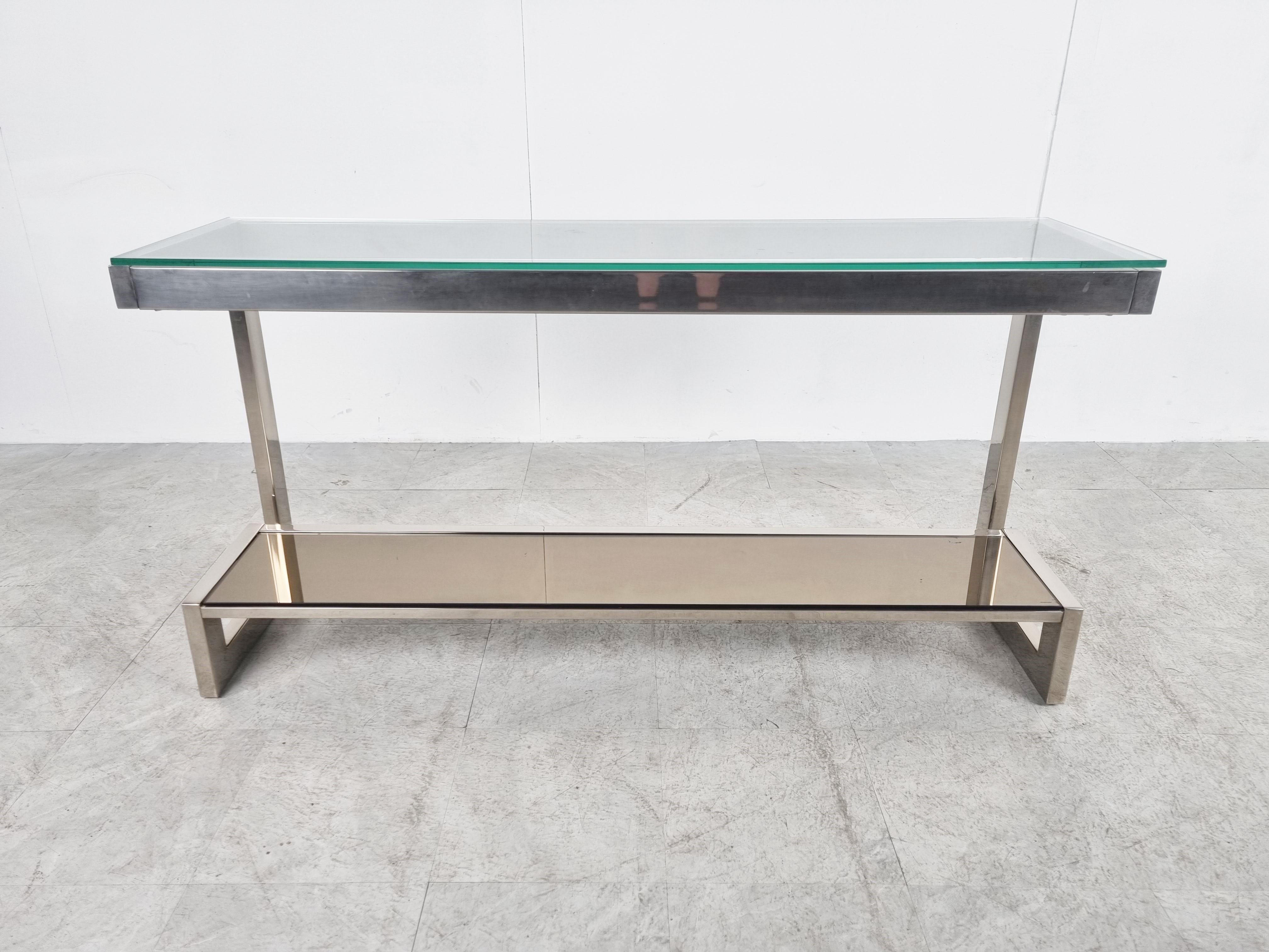 Hollywood Regency Belgochrom Console Table, 1970s