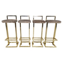 Belgochrom Vintage Bar Stools, Set of 4, 1970s