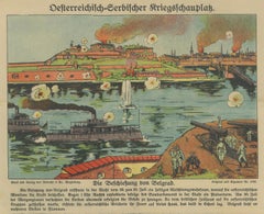 Belgrade Bombardment 1914 – Color WWI Battle Print, Austrian-Serbian Front