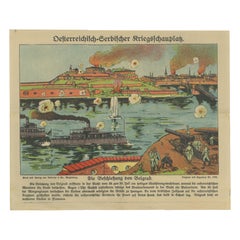 Belgrade Bombardment 1914 – Color WWI Battle Print, Austrian-Serbian Front Belgrade Bombardment 1914 – Color WWI Battle Print, Austrian-Serbian Front