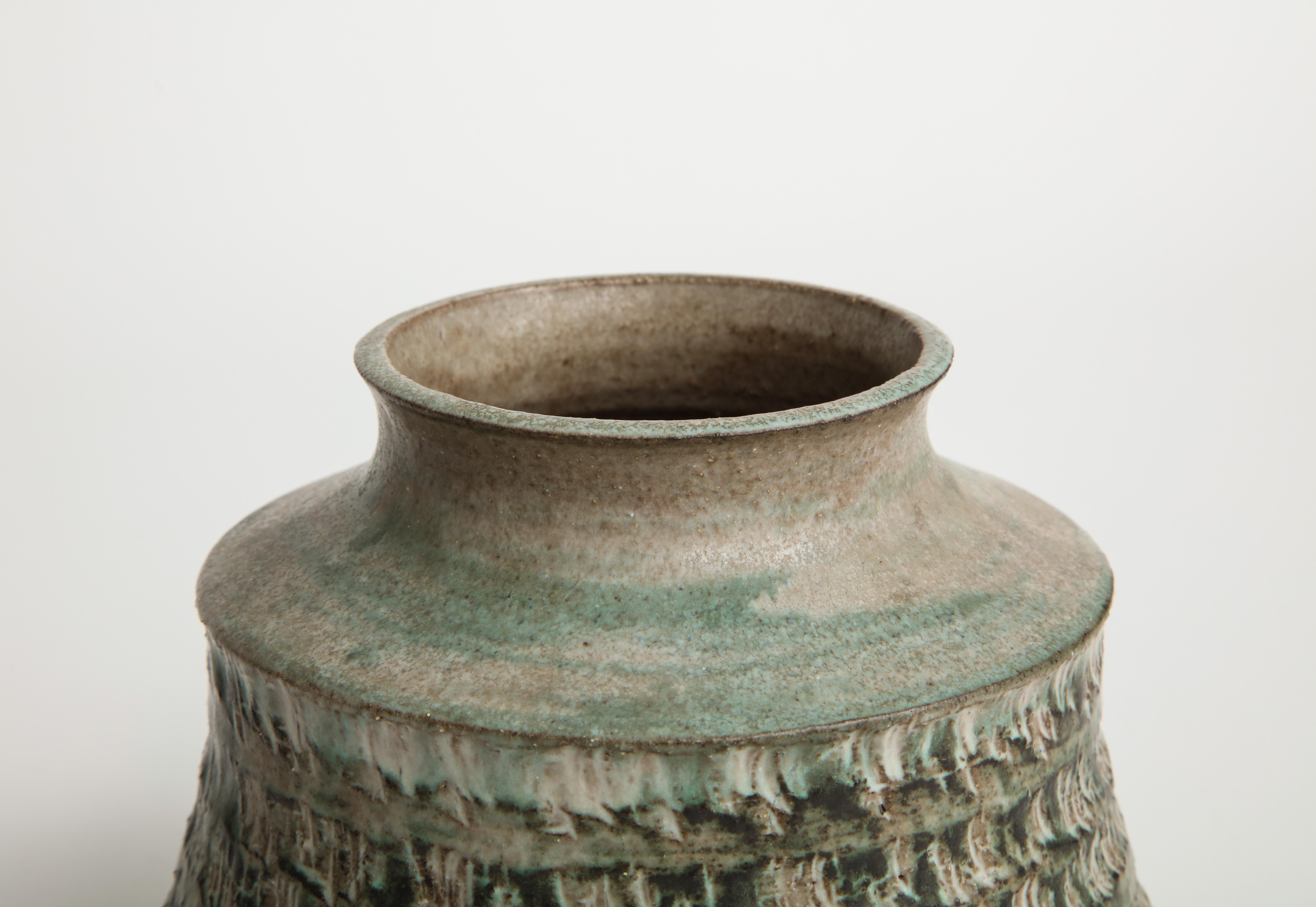 Beliardo Grey Green Glaze Ceramic Vessel 4