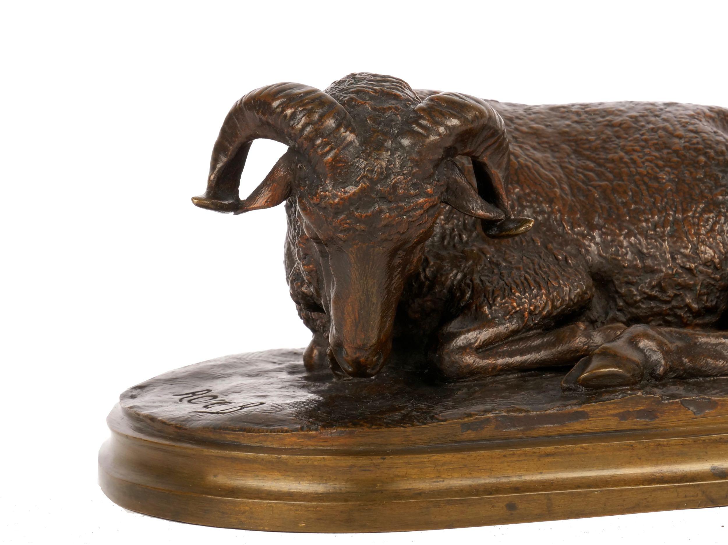 “Belier Couché” Antique French Bronze Sculpture by Rosa Bonheur & Peyrol 3