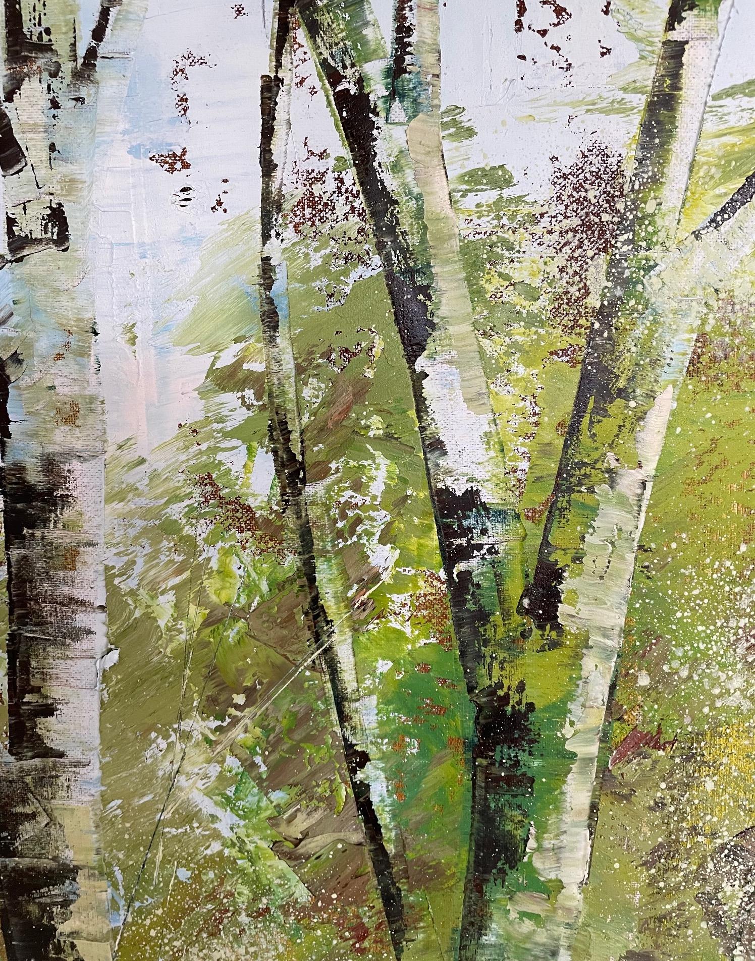 Path to Freedom, Originalgemälde, Landschaft, Hölzer, Bäume (Zeitgenössisch), Painting, von Belinda Reynell