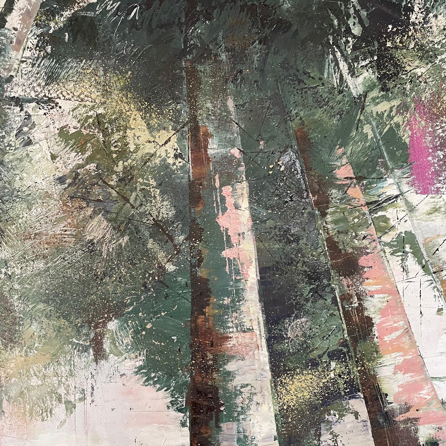 Tree Tops, Original Painting, Landscape, Woods, Trees For Sale 2