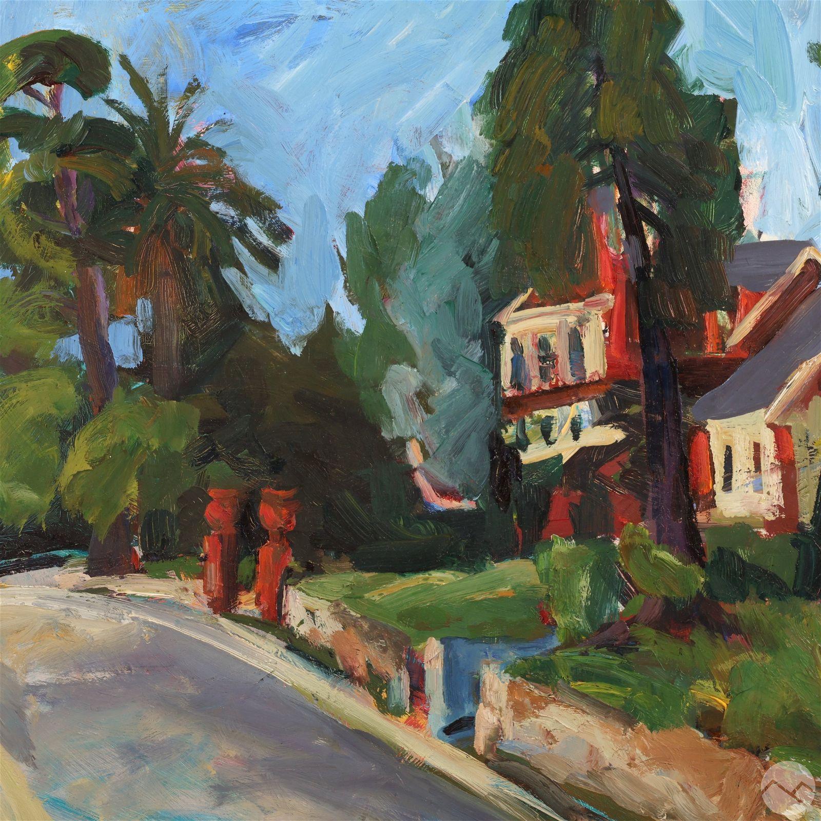 Red Residence California Landscape Painting - Photograph by Belinda Vidor