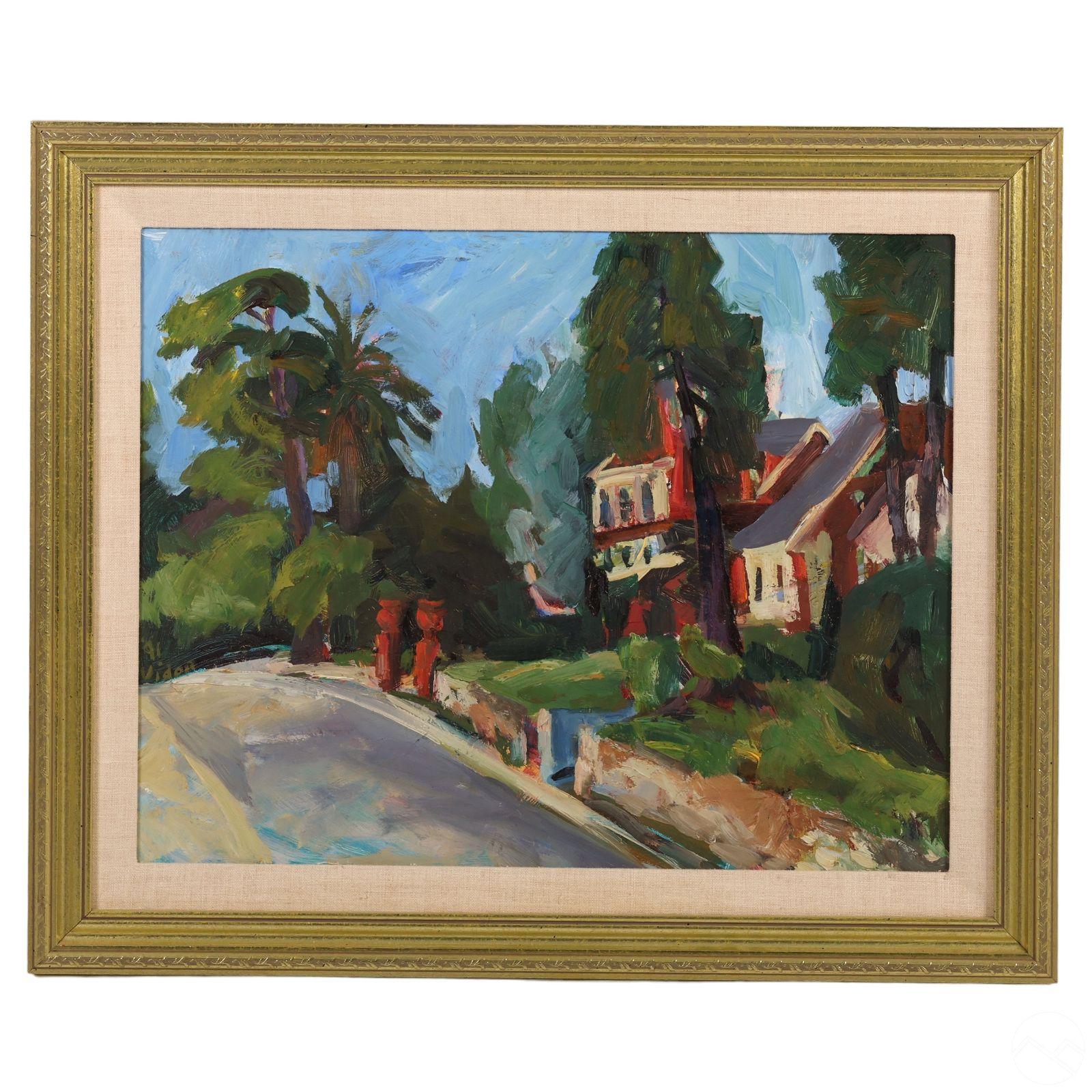 Red Residence California Landscape Painting