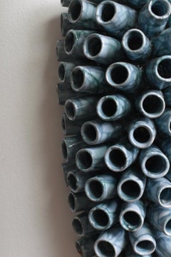 "Belize" 40cm light blue wall sconce lamp, Barracuda Edition.