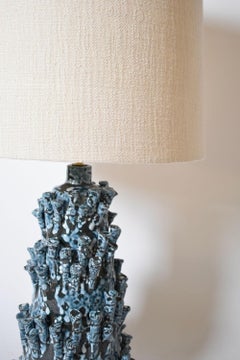 „Belize“ – 45 cm große hellblaue Lampe, Barracuda-Edition