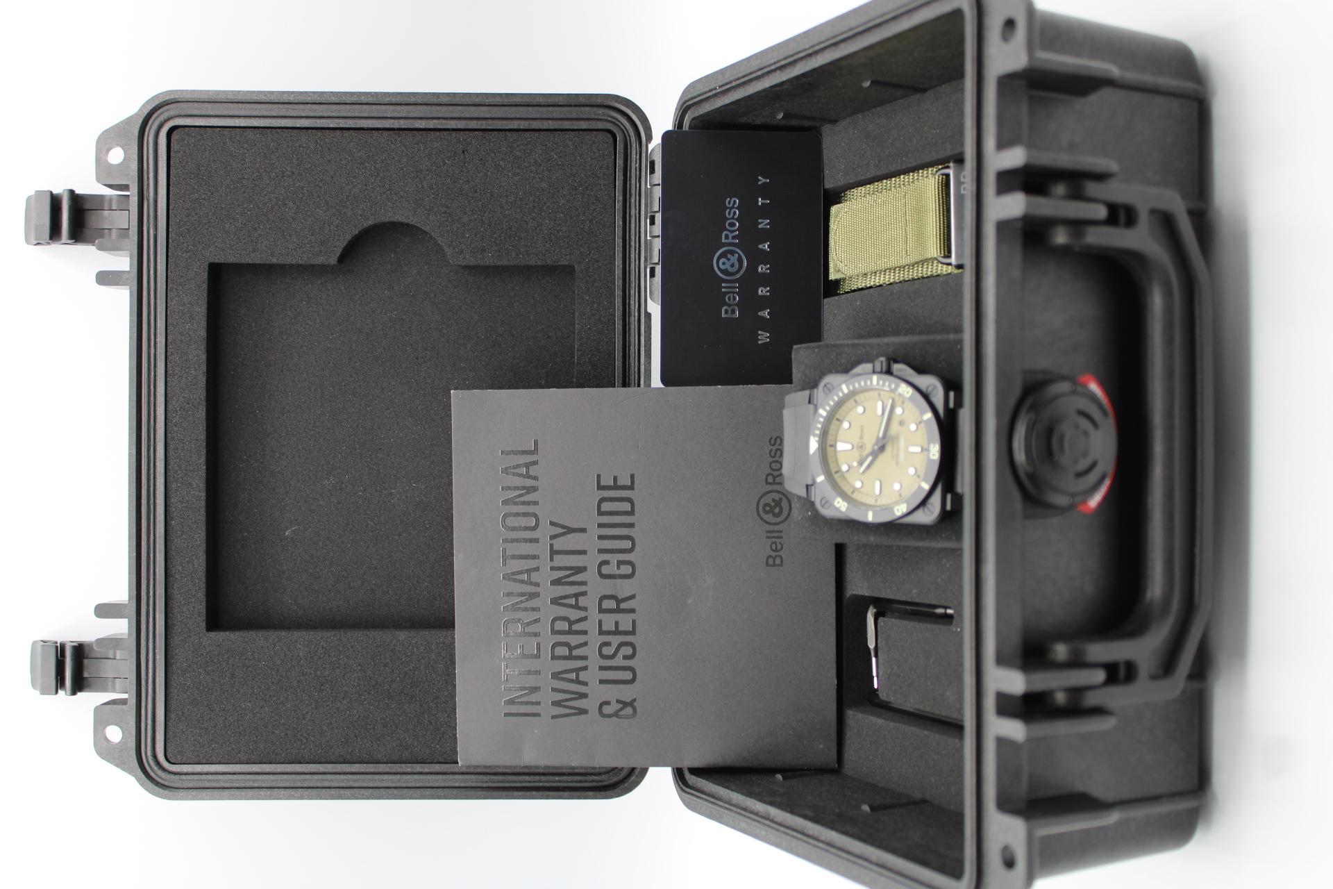 This Bell and Ross Br 03-92 Diver Military Limited Edition is number 536 of just 999 and in our view may well be the very finest example of one available for sale. It’s not only complete with box, papers and unused Nato strap but benefited from a