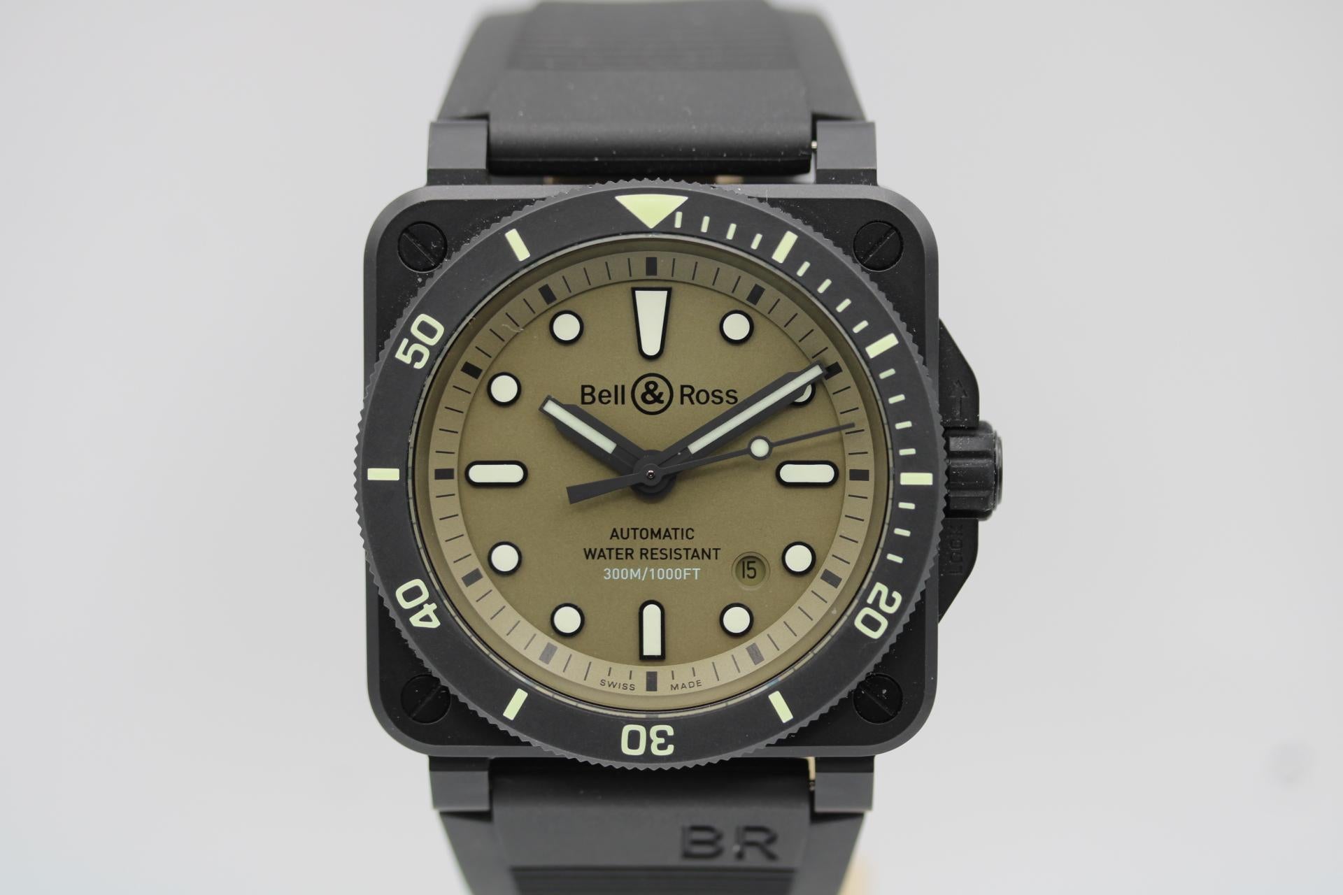 Bell and Ross Br 03-92 Diver Military Limited Edition In Excellent Condition In London, GB